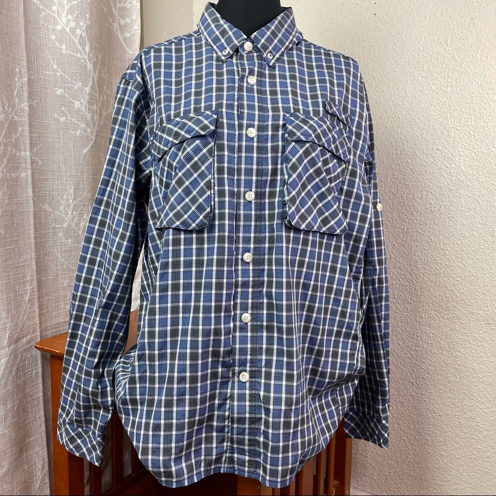 ExOfficio Outdoor Plaid Button Down Long Sleeve Shirt